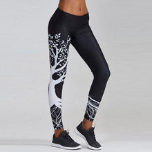 Load image into Gallery viewer, Qickitout Leggings Hot Sell Women's Skull&amp;flower Black Leggings Digital Print Pants Trousers Stretch Pants Plus Size