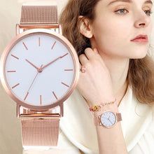 Load image into Gallery viewer, Women&#39;s Watches Rose Gold Simple Fashion Women Wrist Watch Luxury Ladies Watch Women Bracelet Reloj Mujer Clock Relogio Feminino