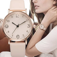 Load image into Gallery viewer, Top Style Fashion Women&#39;s Luxury Leather Band Analog Quartz WristWatch Golden Ladies Watch Women Dress Reloj Mujer Black Clock